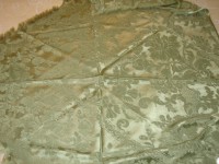 Manton verde brocado